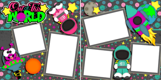 Out of this World - Digital Scrapbook Pages - INSTANT DOWNLOAD - EZscrapbooks Scrapbook Layouts Disney, Kids