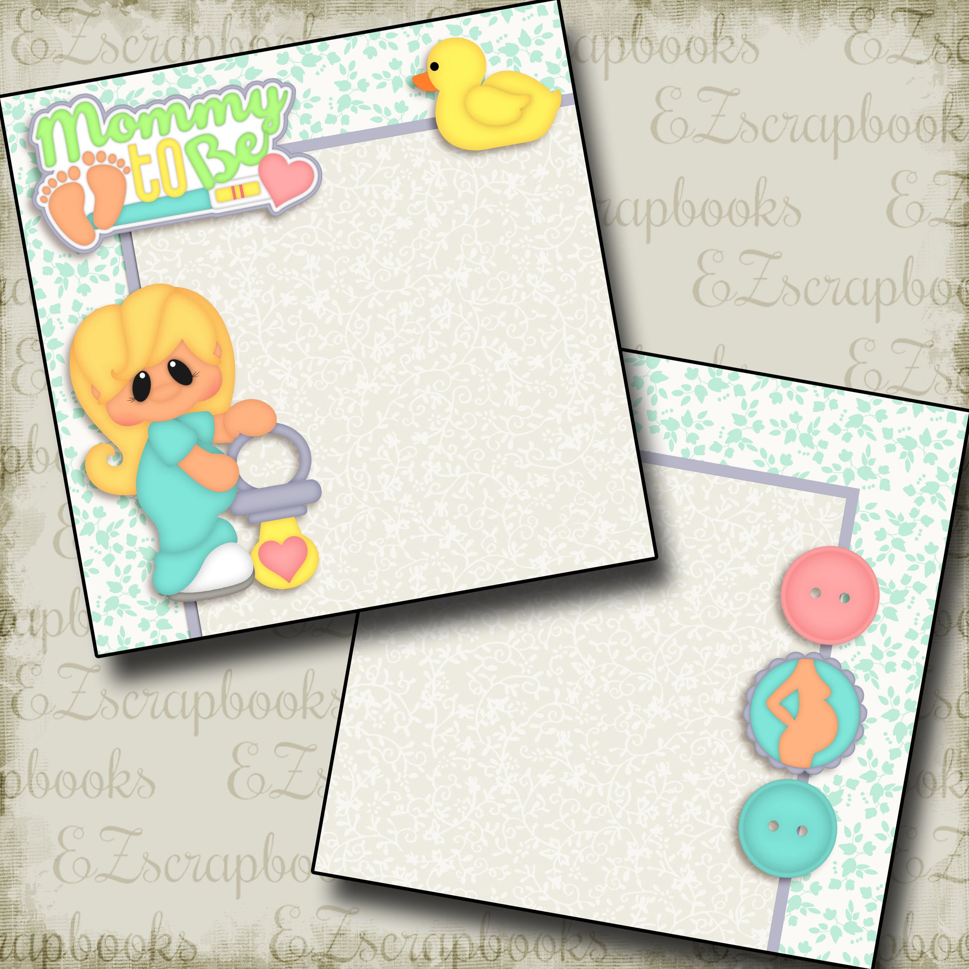 Mommy to Be Blond NPM - 2605 - EZscrapbooks Scrapbook Layouts Baby - Toddler, Pregnancy