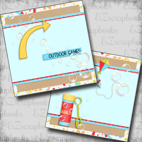 Outdoor Games NPM - 5557 - EZscrapbooks Scrapbook Layouts Outside Play, playground