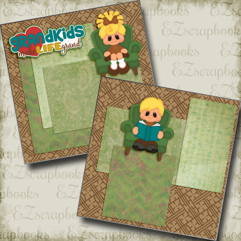 Grandkids - Kids NPM - 4939 - EZscrapbooks Scrapbook Layouts Family, Grandfather, Grandkid, Grandkids, Grandma, Grandmother, Grandpa