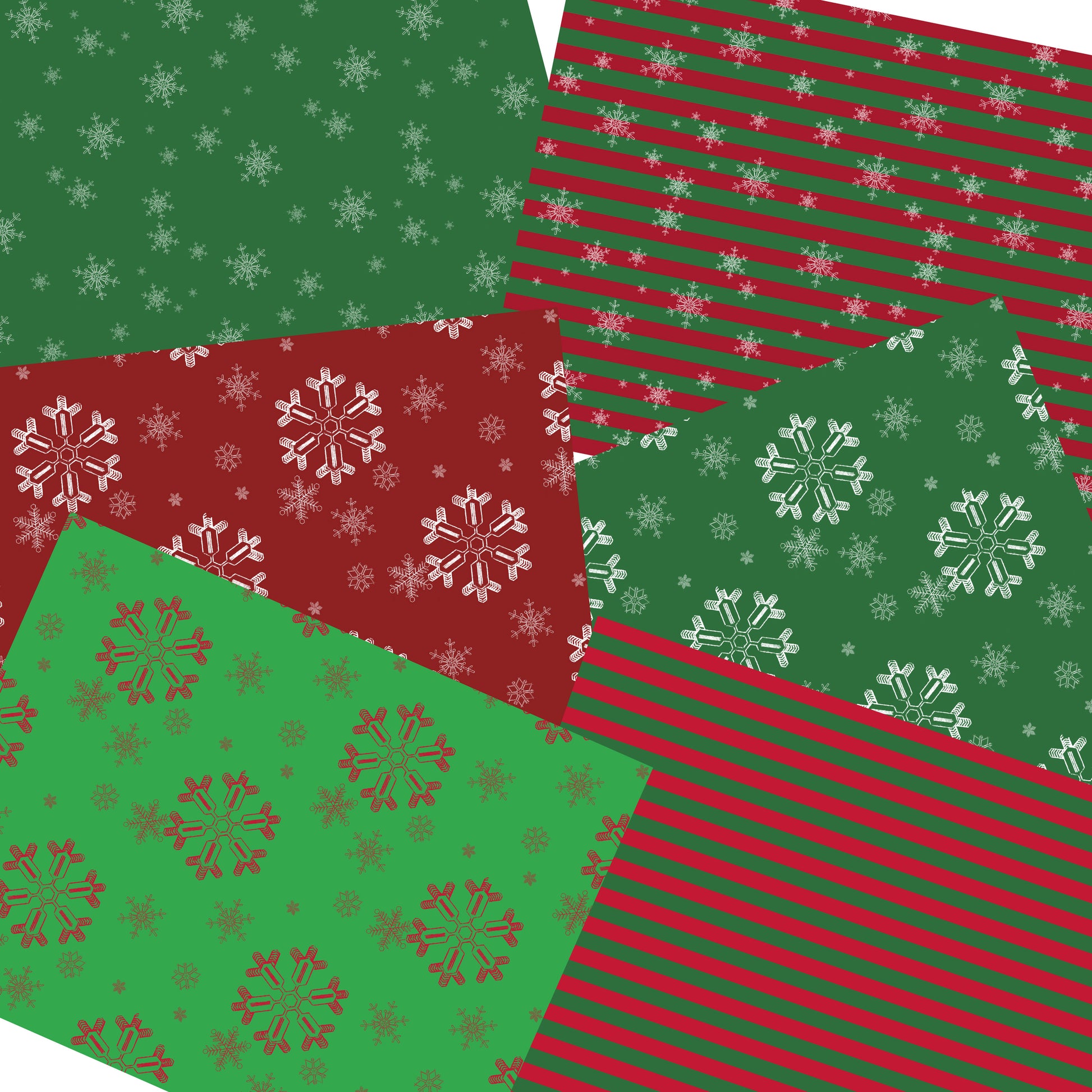 Christmas Snowflakes Journal Paper Pack - 7055 - EZscrapbooks Scrapbook Layouts Journals