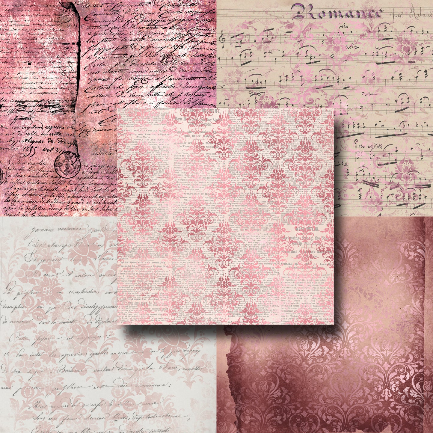 Pink Ephemera 2 - Paper Pack - 8164