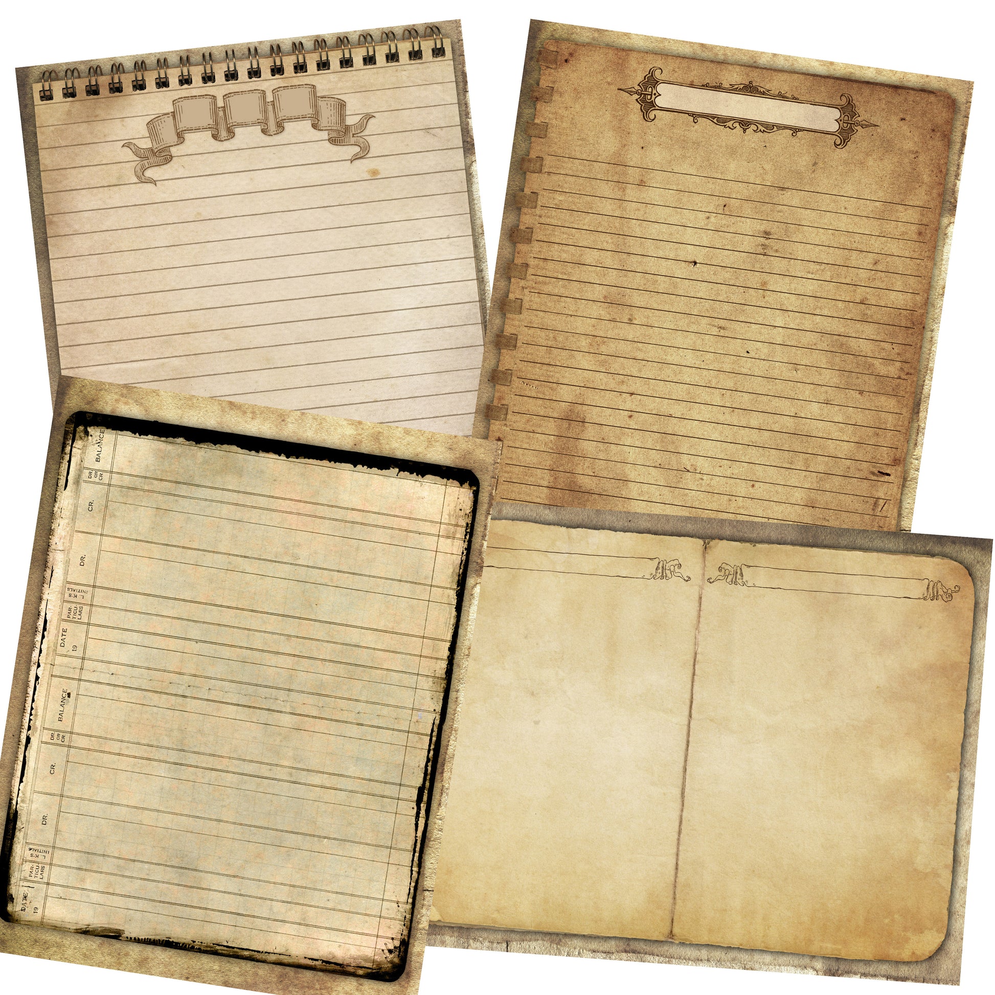 Notebook Journal Paper Pack - 7063 - EZscrapbooks Scrapbook Layouts Journals