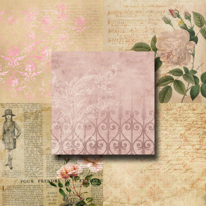 French Ephemera - Paper Pack - 8155