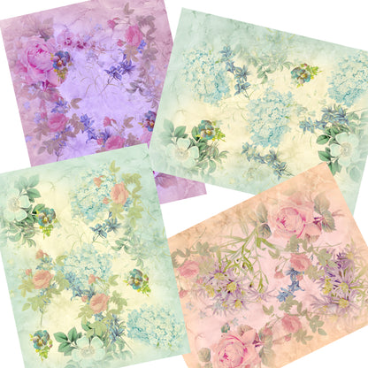 Floral Paper Journal Paper Pack - 7032 - EZscrapbooks Scrapbook Layouts Journals