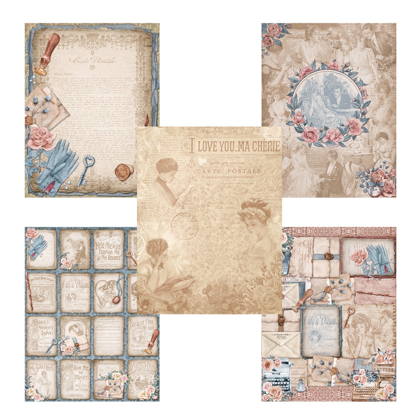 Romantic Letters Paper Pack - 7635