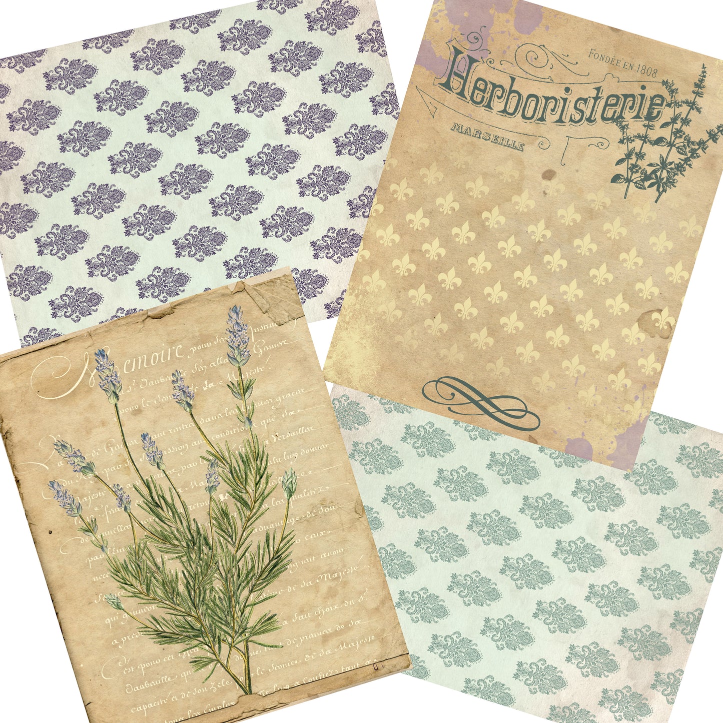 Provence Journal Paper Pack - 7043 - EZscrapbooks Scrapbook Layouts Journals