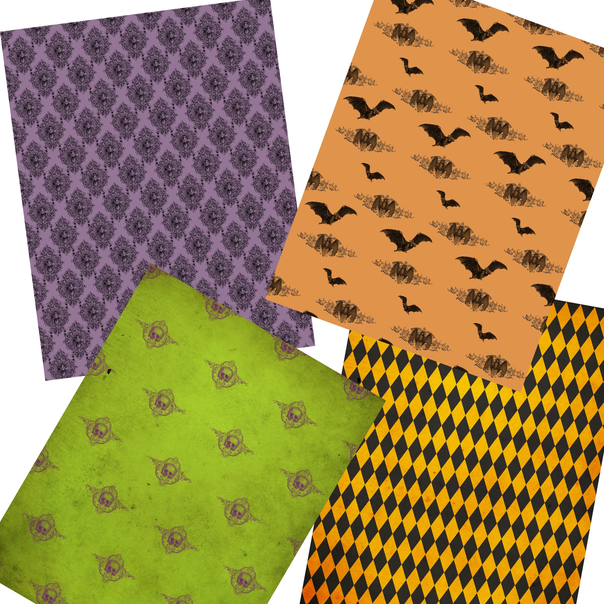 Halloween Journal Paper Pack - 7060 - EZscrapbooks Scrapbook Layouts Journals