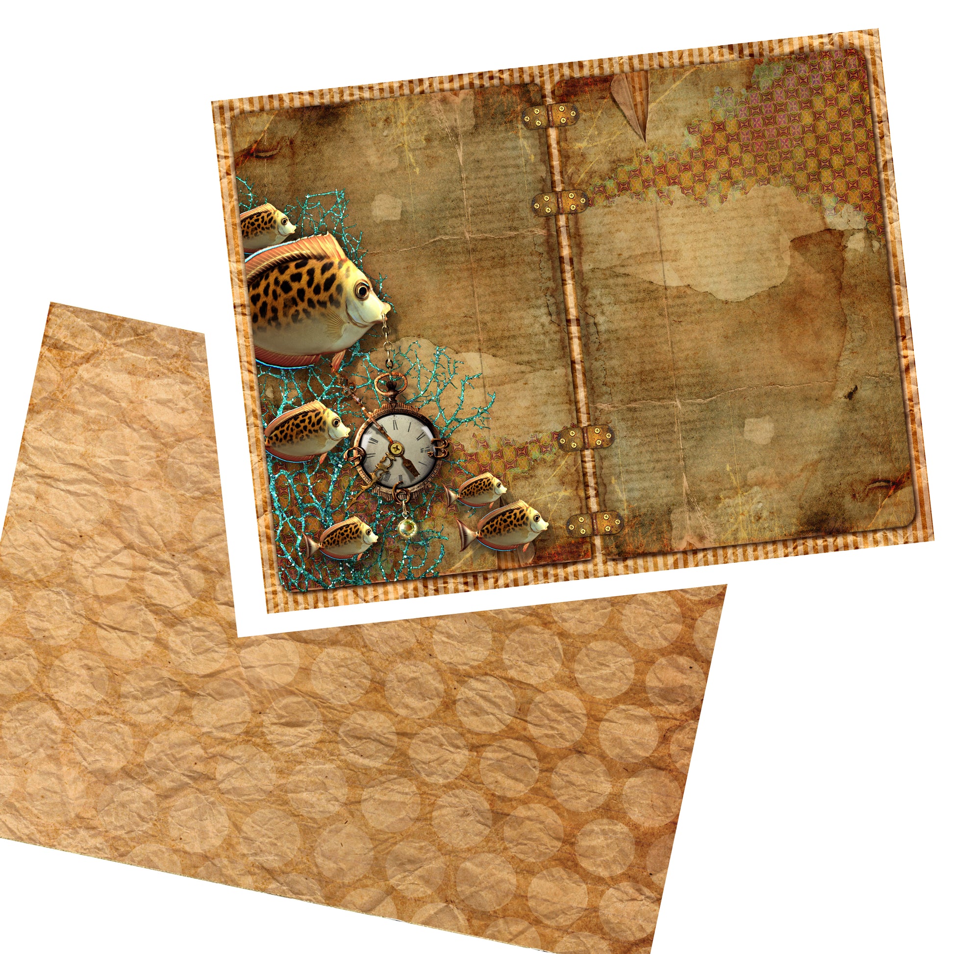 Steampunk Mermaid Journal DIY - 7087 - EZscrapbooks Scrapbook Layouts Journals