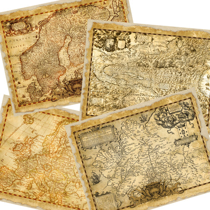 Antique Maps Journal Paper Pack - 7027 - EZscrapbooks Scrapbook Layouts Journals