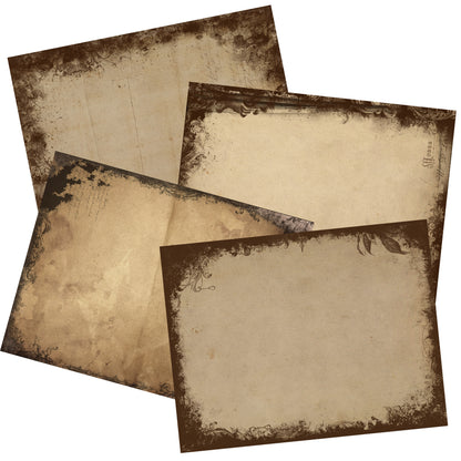 Vintage Frames Journal Paper Pack - 7075 - EZscrapbooks Scrapbook Layouts Journals