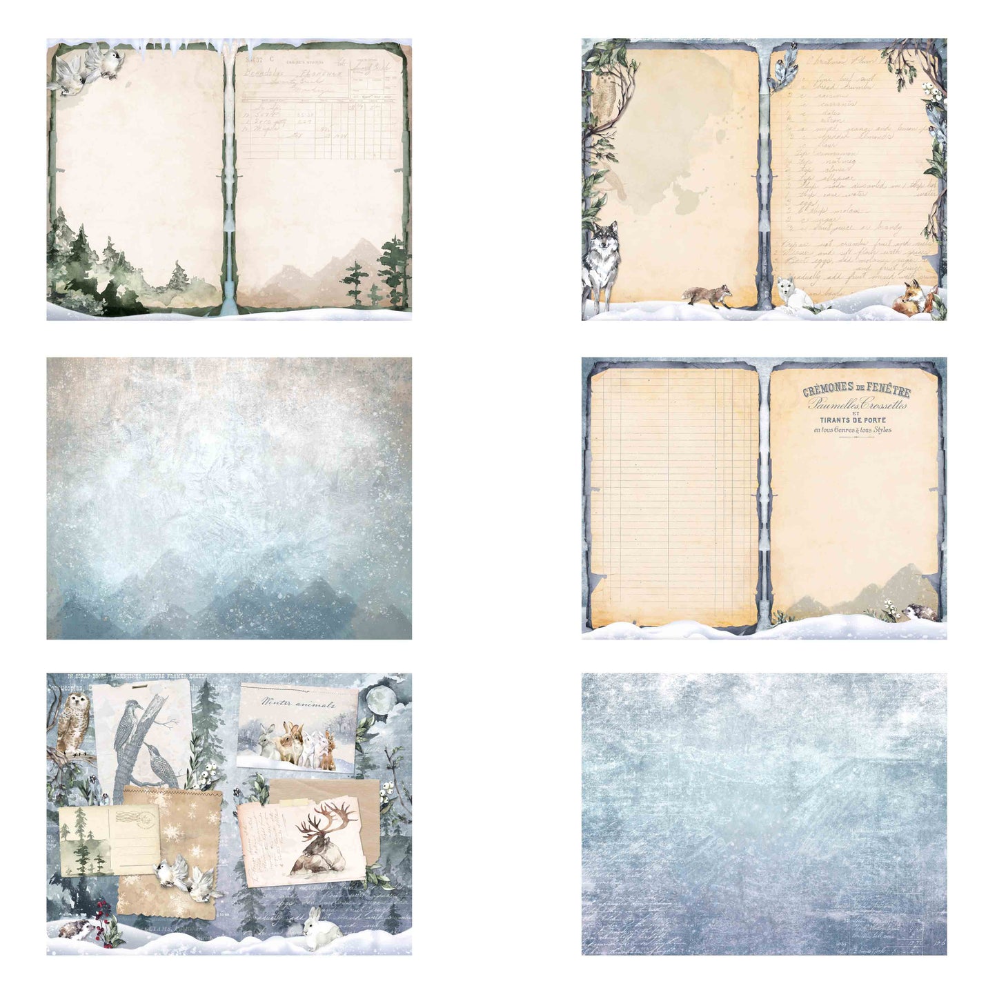 Winter Animals Journal Pages - 7625