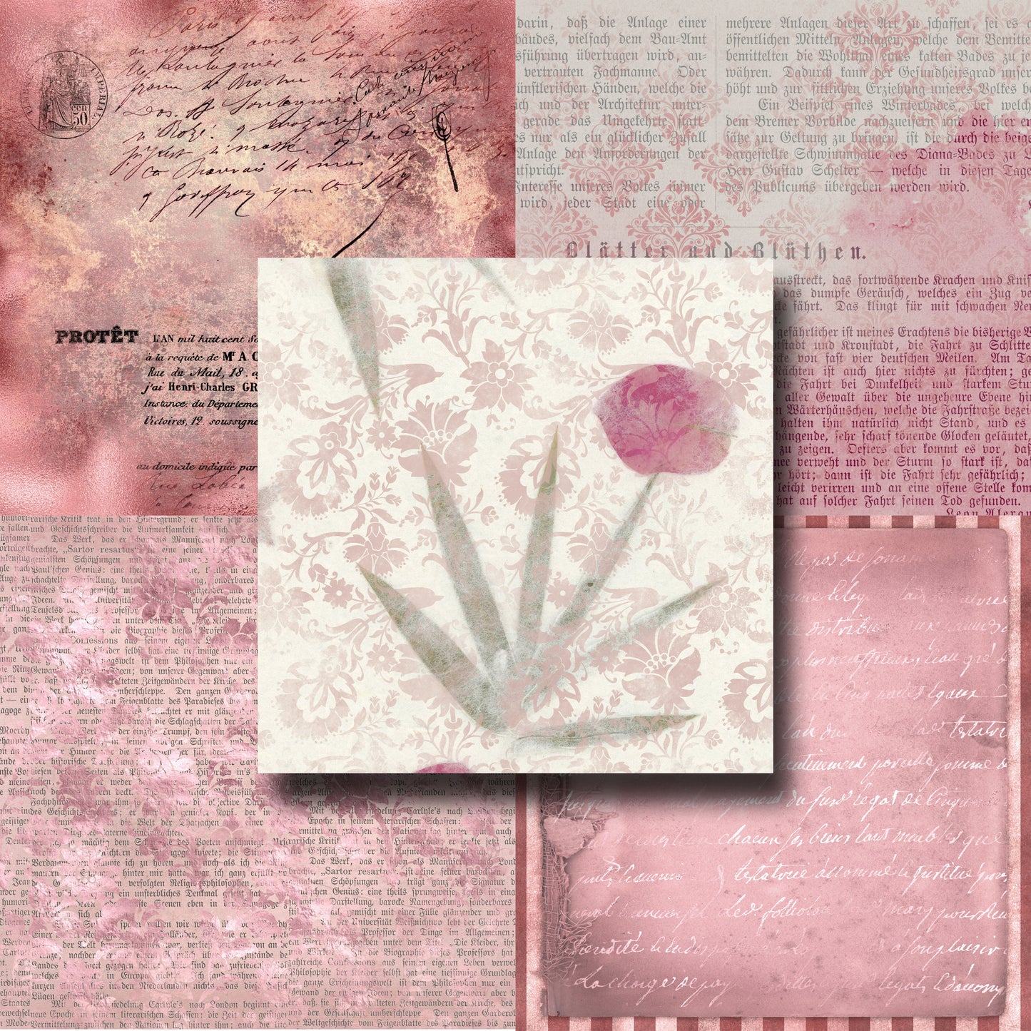 Pink Ephemera 1 - Paper Pack - 8163