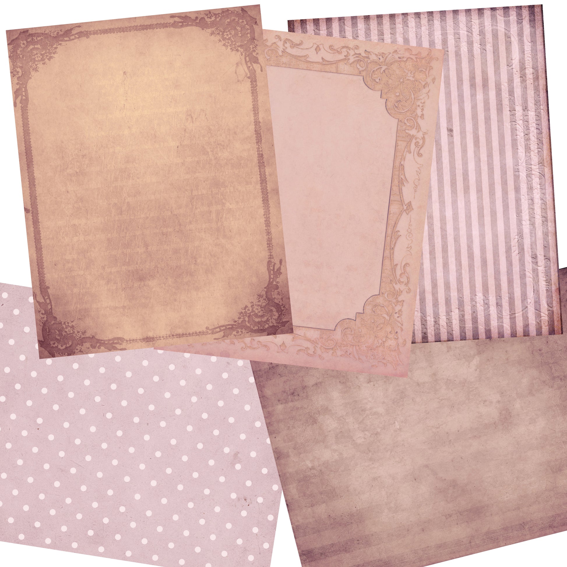 Pink Journal Paper Pack - 7064 - EZscrapbooks Scrapbook Layouts Journals
