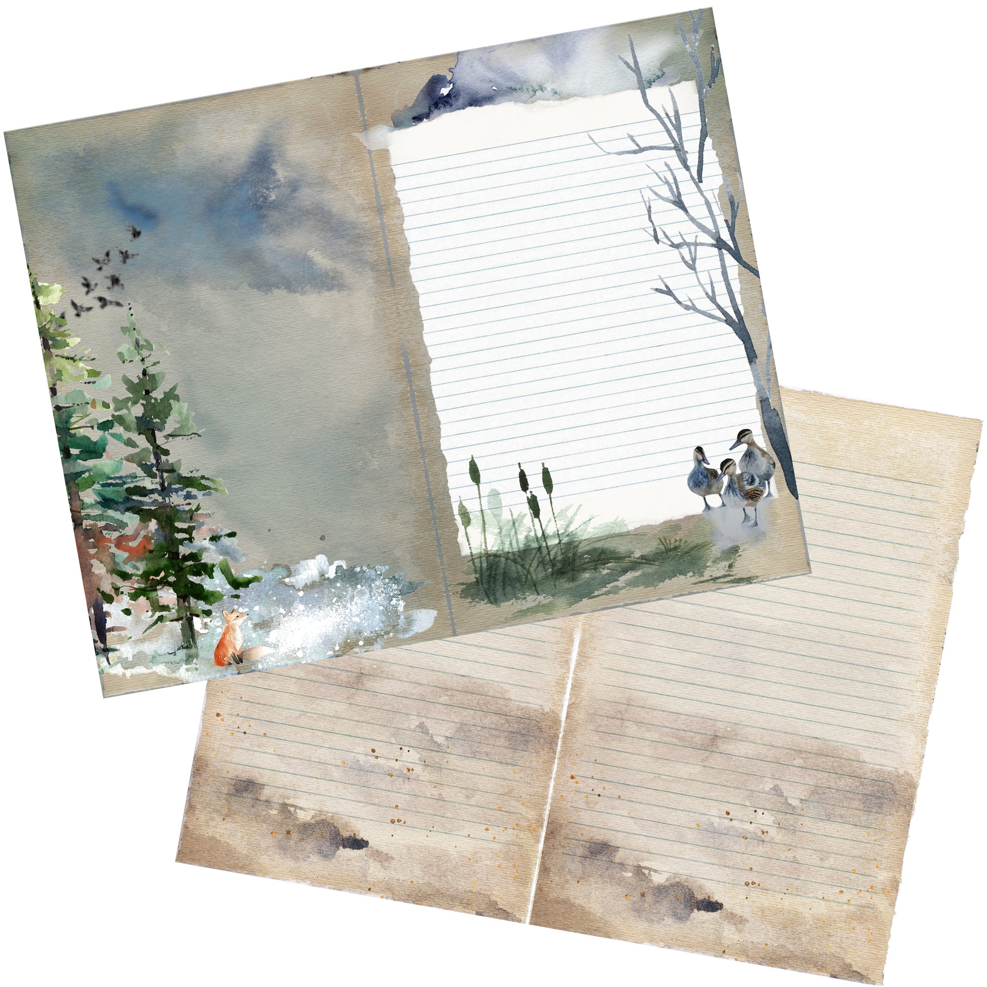 Winter Wilderness Journal DIY - 7086 - EZscrapbooks Scrapbook Layouts Journals