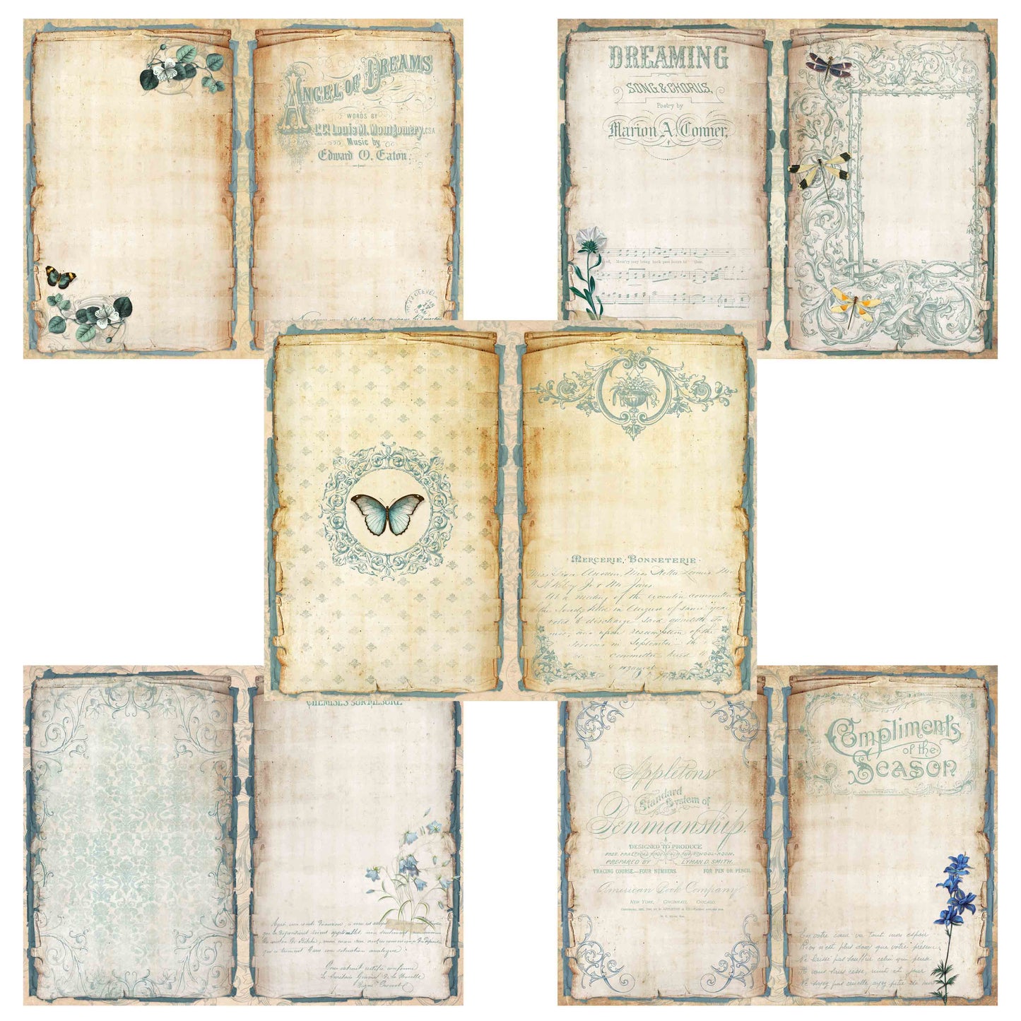 Teal Memories Journal Pages - 7601