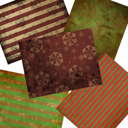 Shabby Chic Christmas Paper Pack - 7066 - EZscrapbooks Scrapbook Layouts Journals