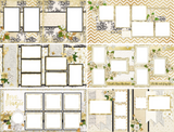 Wedding Album Set of 12 Double Page Layouts - 1044 - EZscrapbooks Scrapbook Layouts Wedding