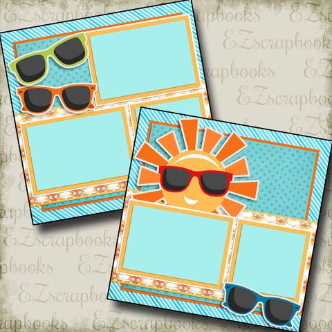 Sunglasses - 3222 - EZscrapbooks Scrapbook Layouts Summer, Swimming - Pool