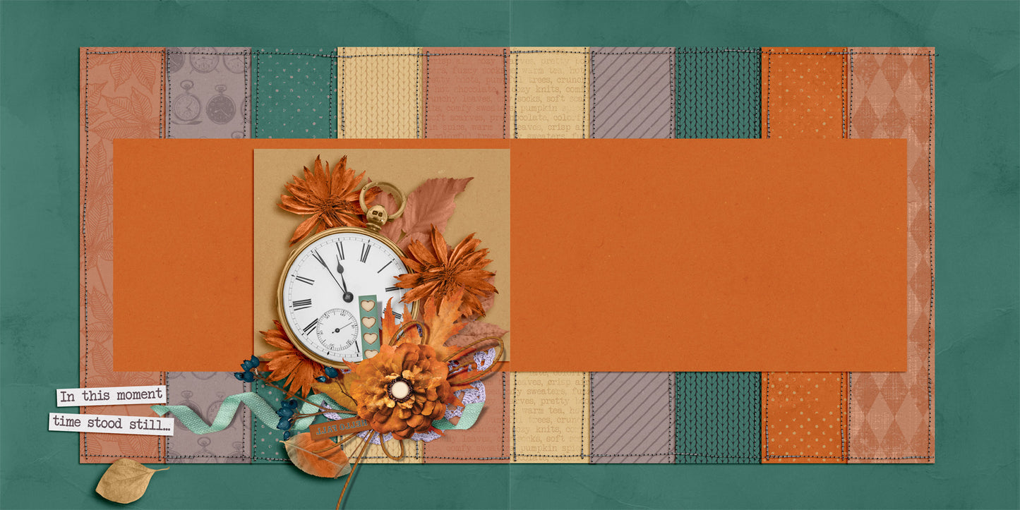 Autumn Time -  Digital Bundle - 10 Digital Scrapbook Pages - INSTANT DOWNLOAD