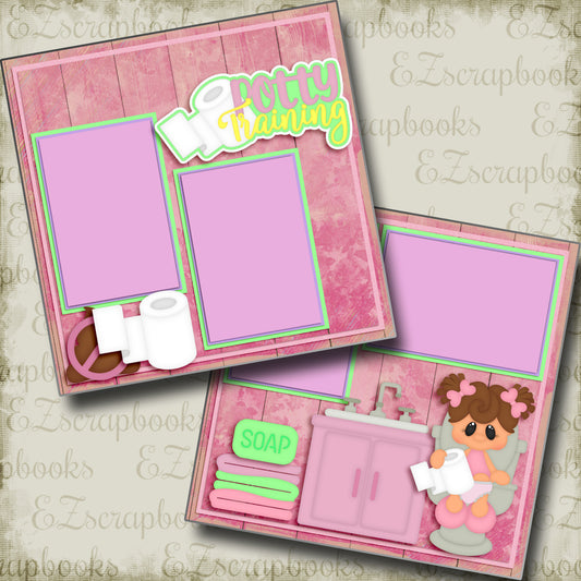 Potty Training Girl - 4946 - EZscrapbooks Scrapbook Layouts Baby, Baby/Toddler