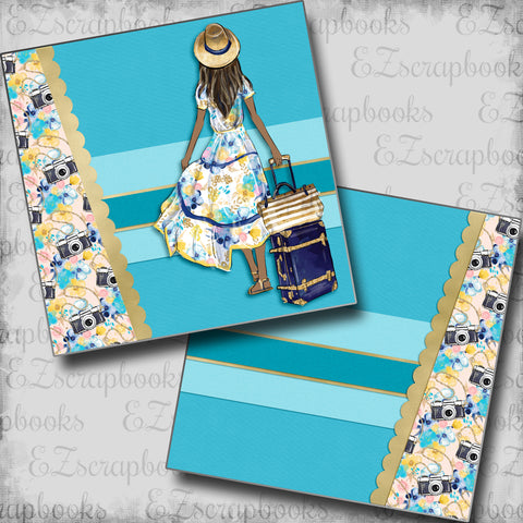 Escape Girl Brunette Dark NPM - 5465 - EZscrapbooks Scrapbook Layouts Beach - Tropical, cruise, Vacation