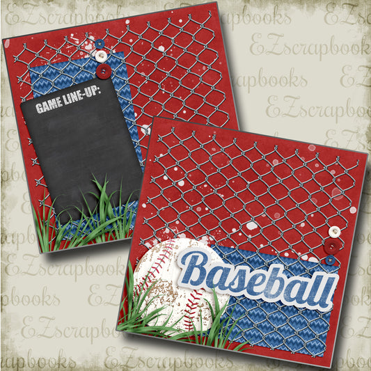Baseball Line-Up NPM - 4507 - EZscrapbooks Scrapbook Layouts baseball, Sports