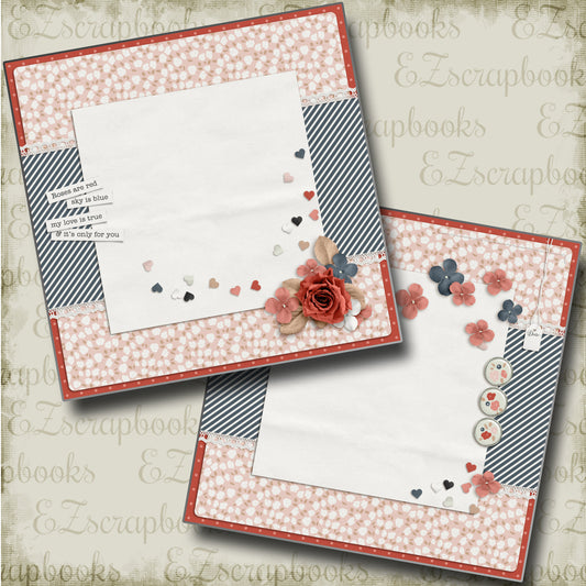 Roses Are Red NPM - 4681 - EZscrapbooks Scrapbook Layouts Love - Valentine, Other