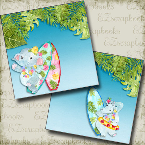 Beach Party NPM - 4859 - EZscrapbooks Scrapbook Layouts Beach - Tropical, Swimming - Pool