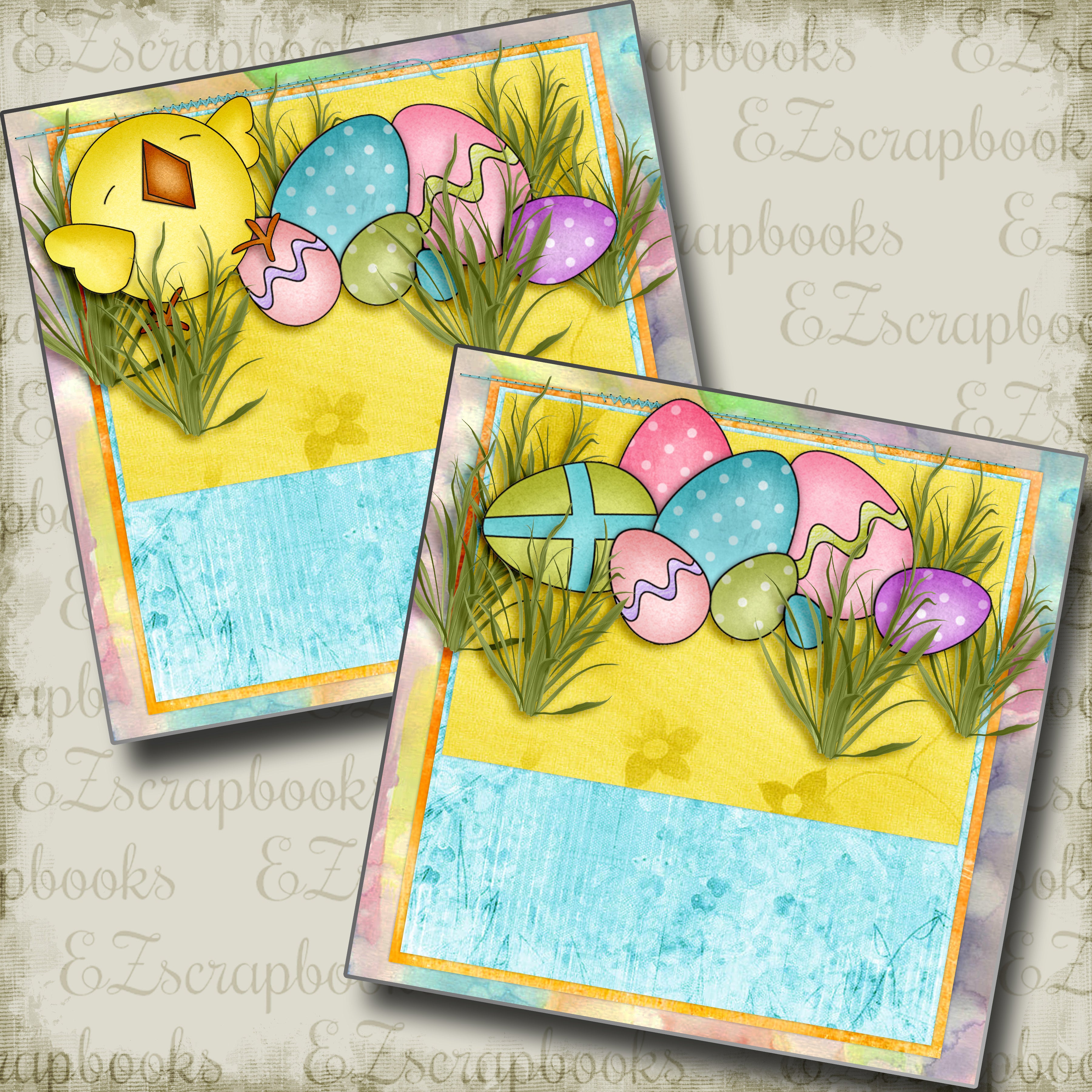 Easter Joy NPM - 3885 - EZscrapbooks Scrapbook Layouts Spring - Easter