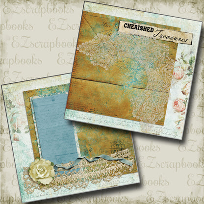 Cherished Treasures NPM - 4583 - EZscrapbooks Scrapbook Layouts Family, Grandmother, Heritage
