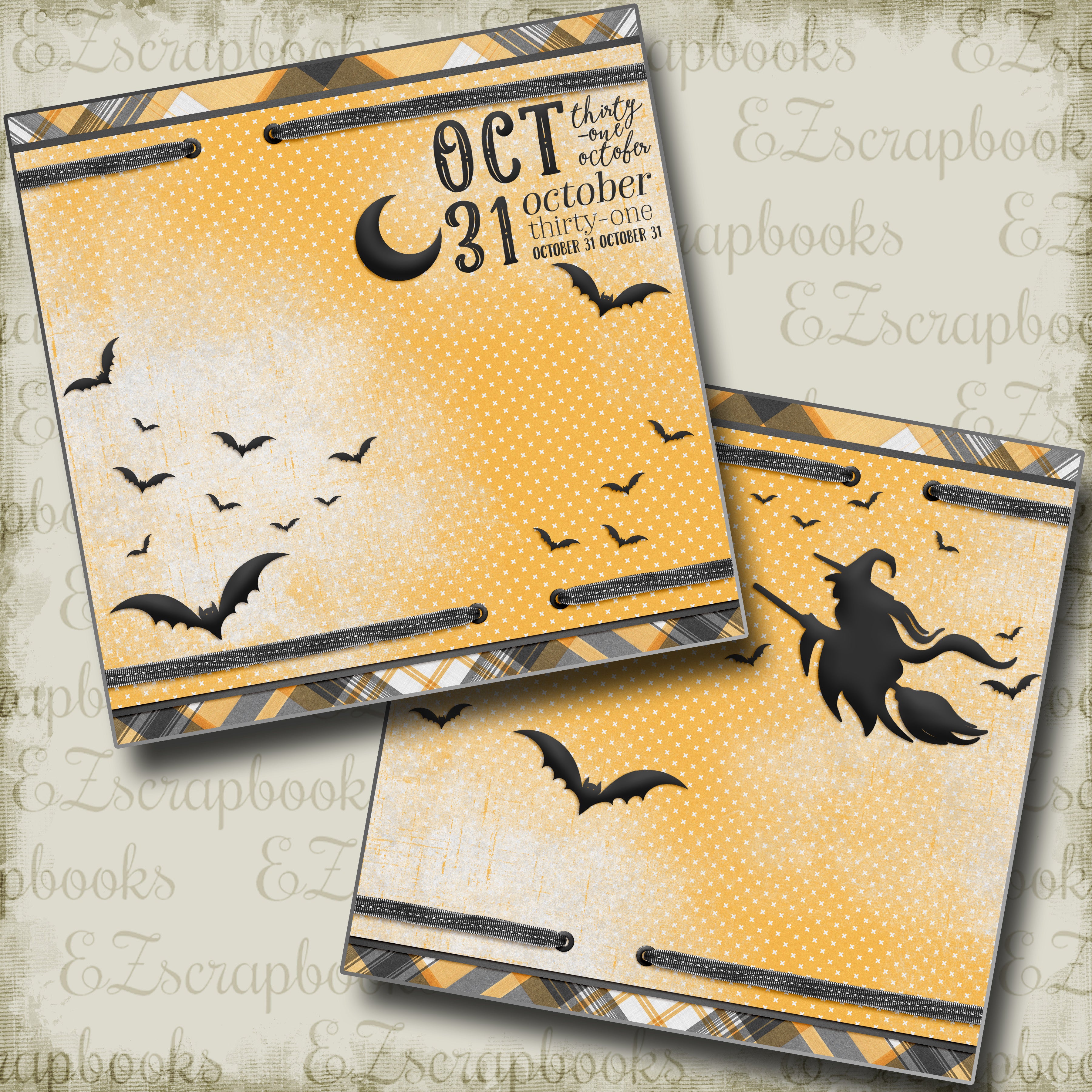 October 31st NPM - 4377 - EZscrapbooks Scrapbook Layouts Halloween