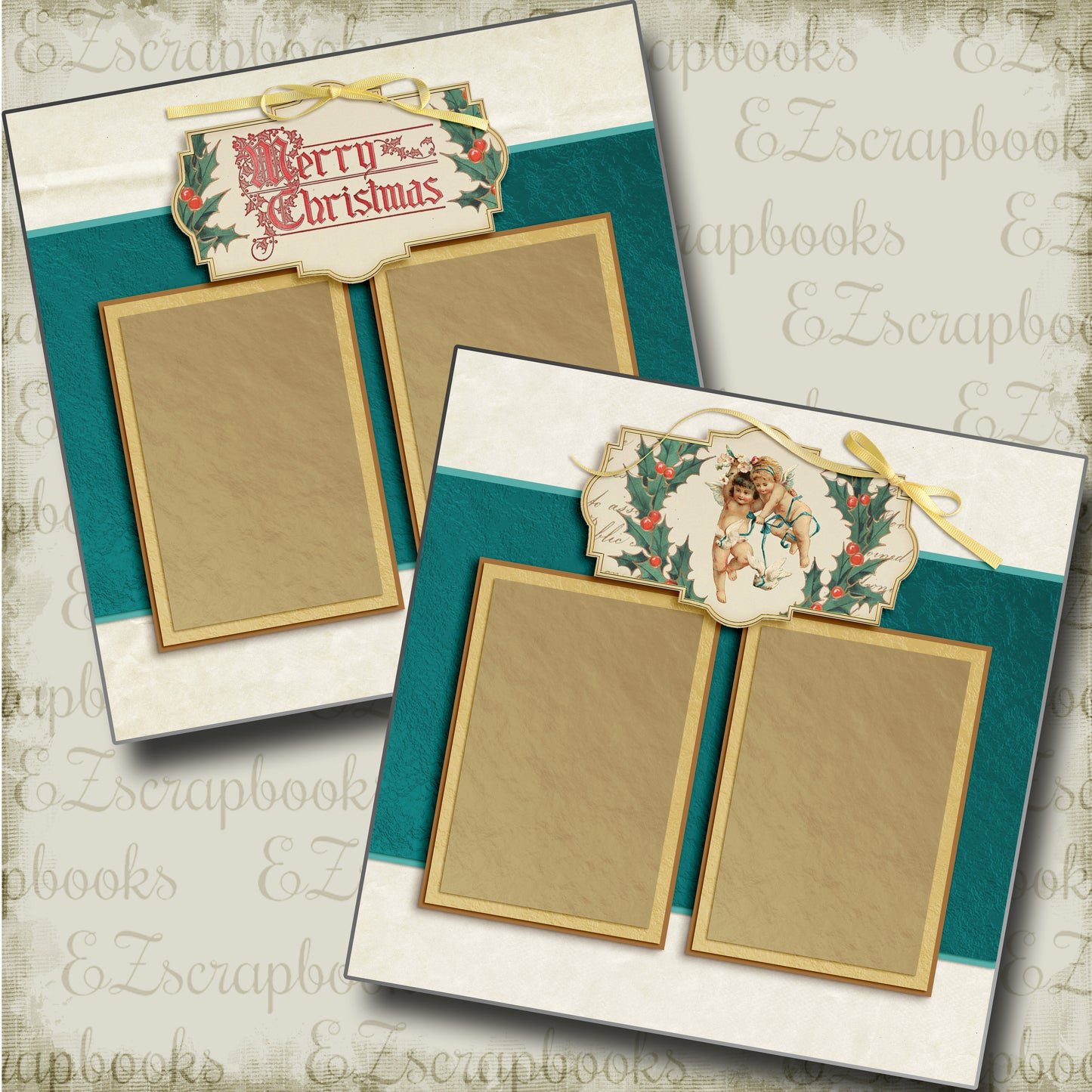 Victorian Christmas - 3606 - EZscrapbooks Scrapbook Layouts Christmas