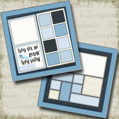 They See Me Rollin' NPM - 4719 - EZscrapbooks Scrapbook Layouts covid, Quarantine-Corona