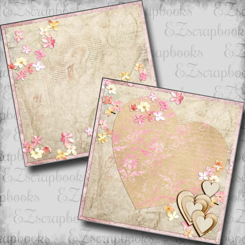 Spring Love NPM - 5493 - EZscrapbooks Scrapbook Layouts Girls, Love - Valentine, Wedding