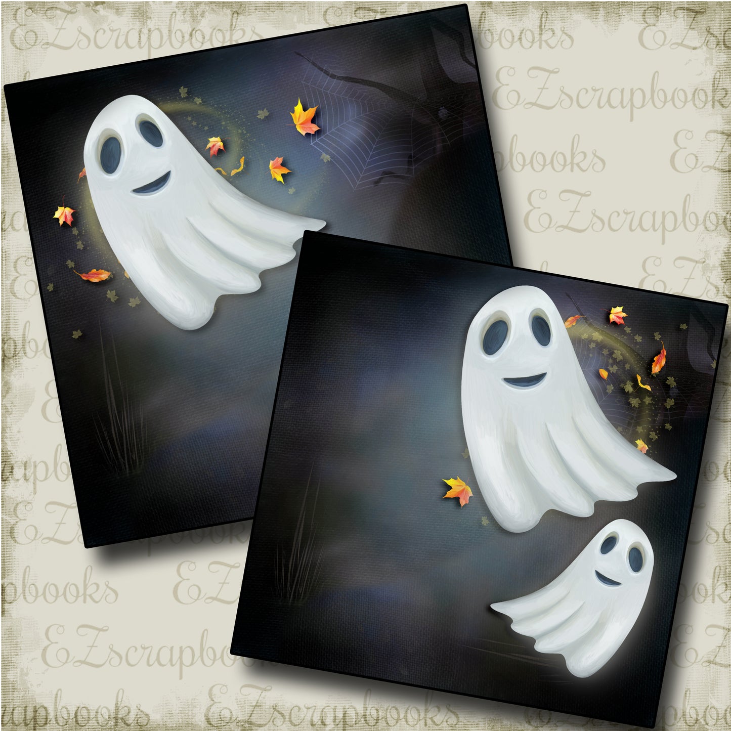 Ghosts NPM - 4119 - EZscrapbooks Scrapbook Layouts Halloween