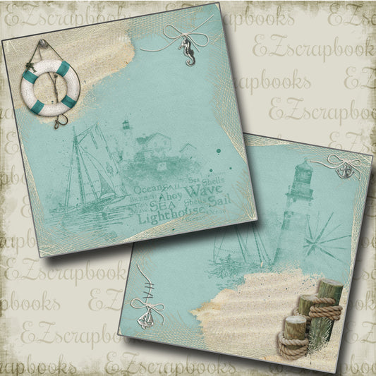 Beachy NPM - 4627 - EZscrapbooks Scrapbook Layouts Beach - Tropical