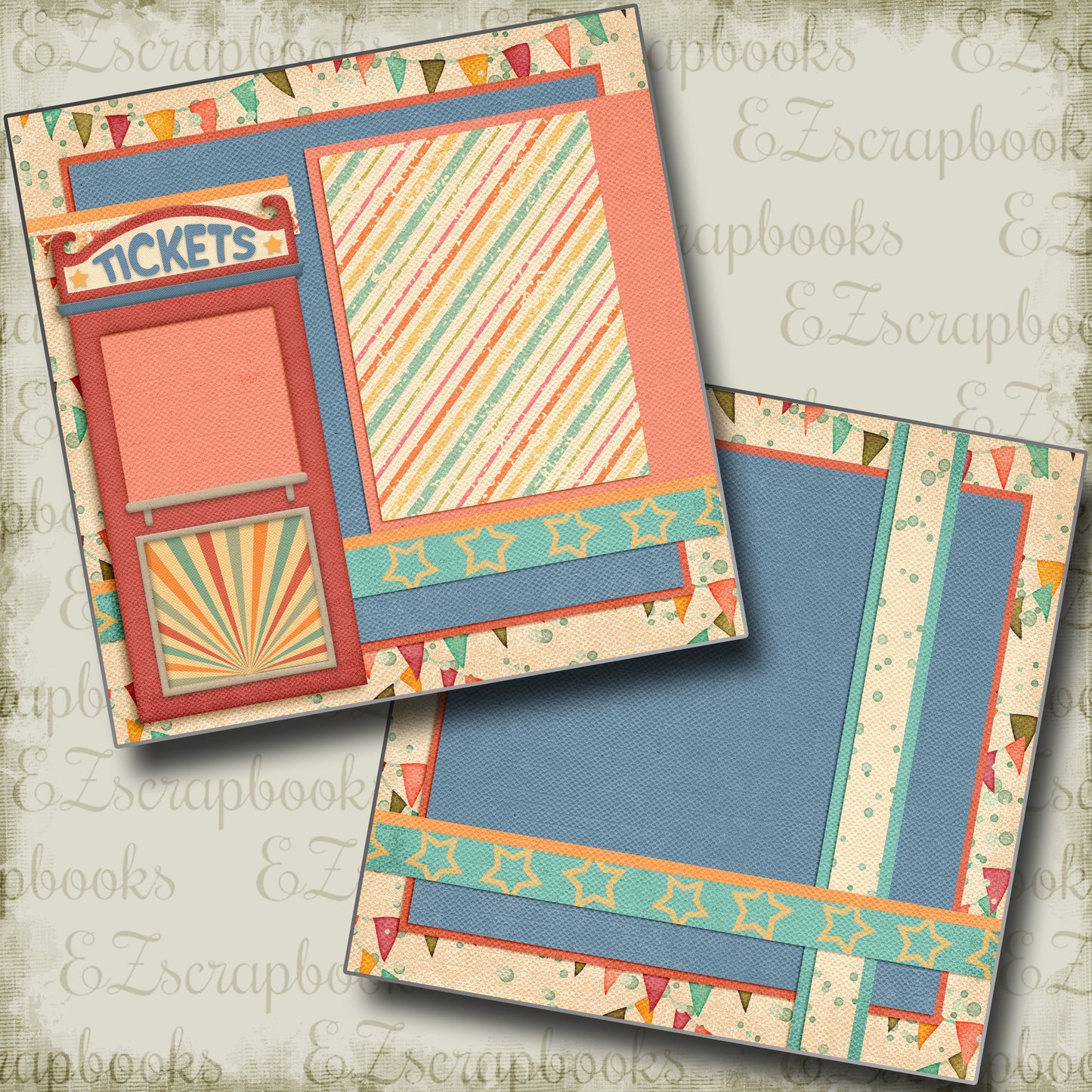 Get Your Tickets NPM - 4533 - EZscrapbooks Scrapbook Layouts circus