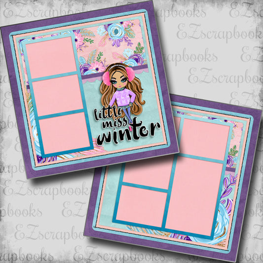 Little Miss Winter - 5402 - EZscrapbooks Scrapbook Layouts Winter
