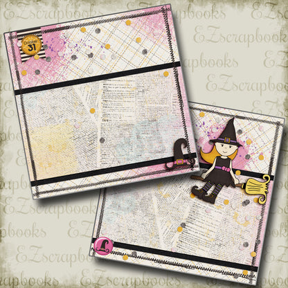 Cute Witch NPM - 4293 - EZscrapbooks Scrapbook Layouts Halloween