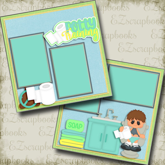 Potty Training Boy - 4948 - EZscrapbooks Scrapbook Layouts Baby, Baby/Toddler