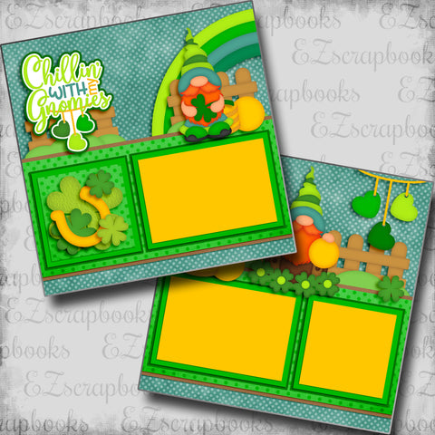 Chillin' with the Gnomies - 5394 - EZscrapbooks Scrapbook Layouts St Patrick's Day