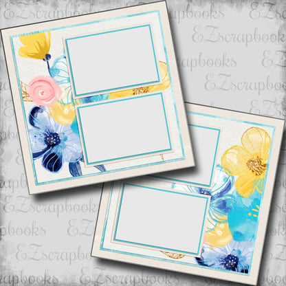 Escape Floral - 5470 - EZscrapbooks Scrapbook Layouts Beach - Tropical, Swimming - Pool