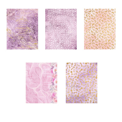 Watercolor Pink Flowers Paper Pack - 7564