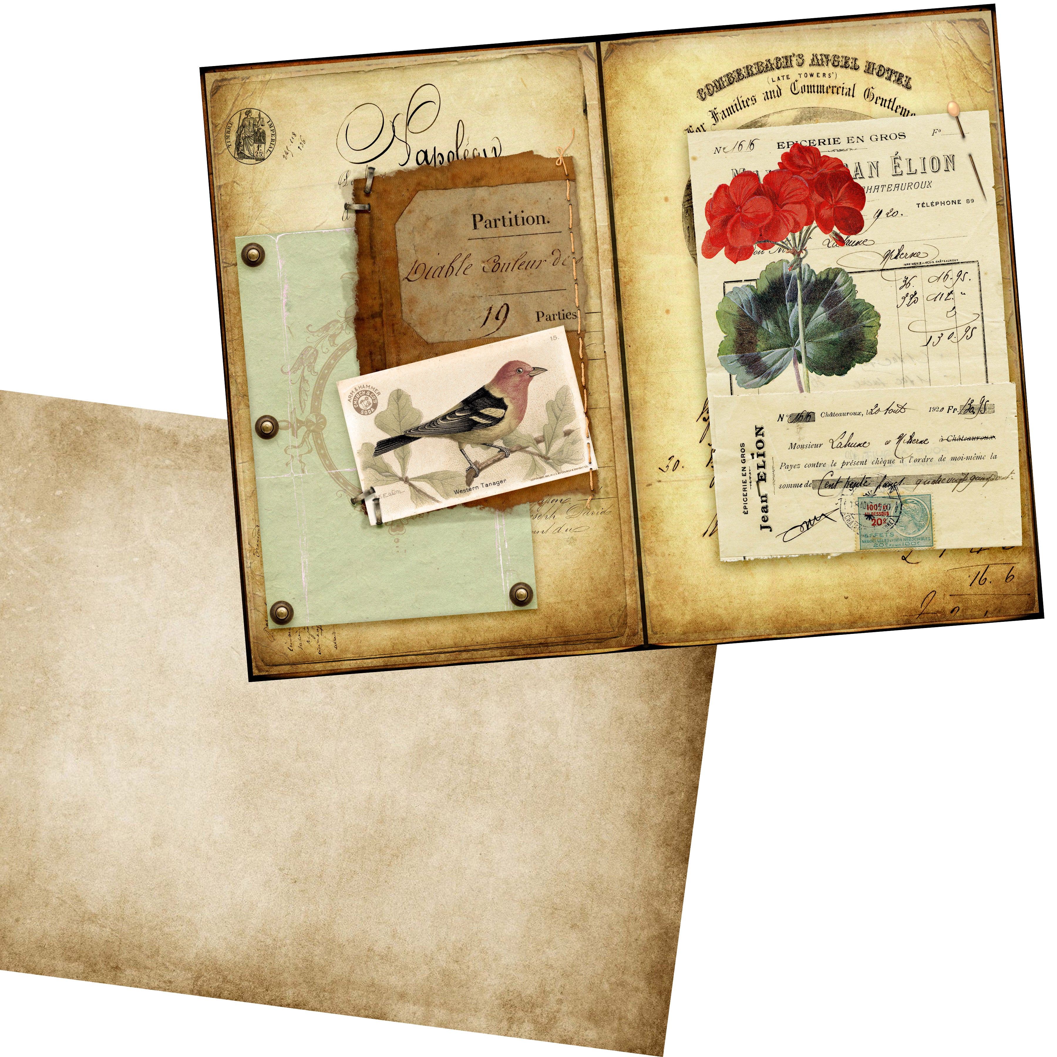 Junkjournal*『』 Junk Journal Cutouts: Vintage Designs: From Botanicals to Travel