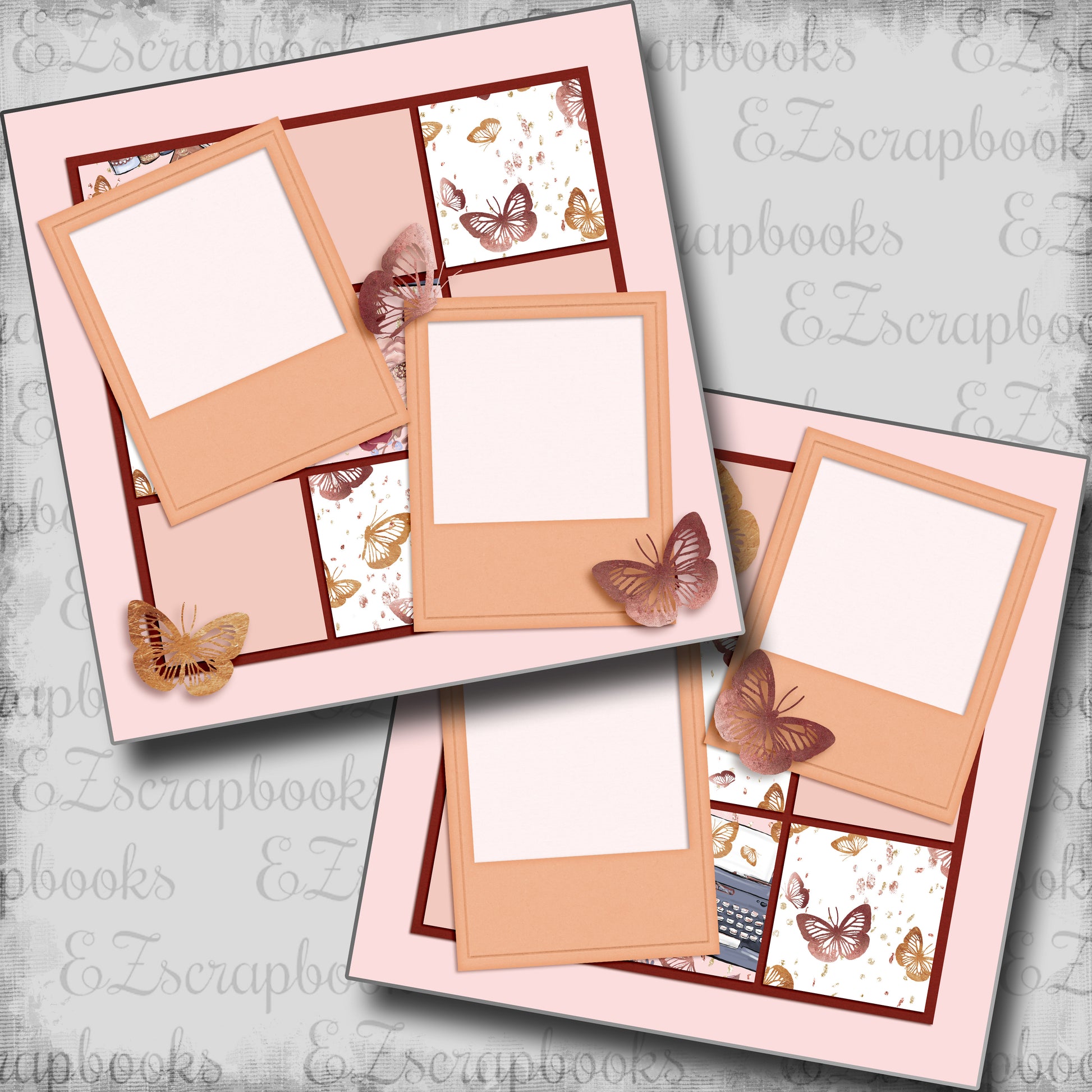 Books & Butterflies - 5488 - EZscrapbooks Scrapbook Layouts Fall - Autumn