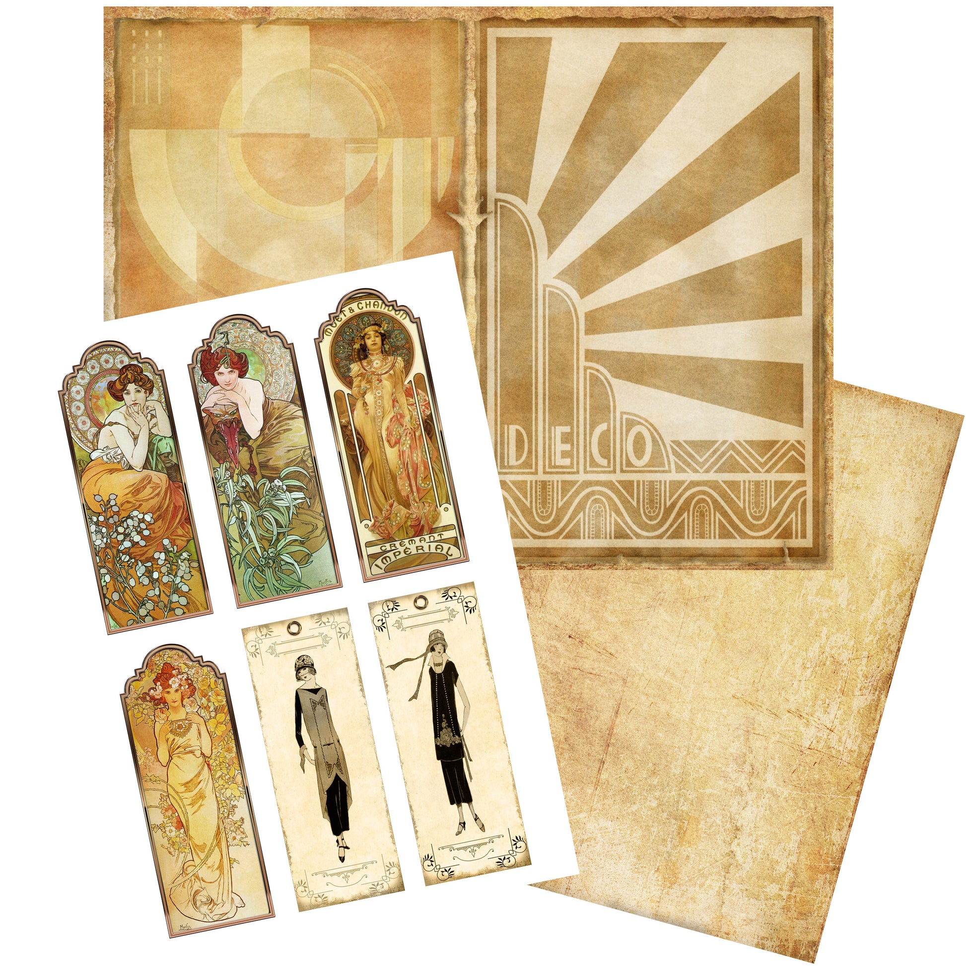 Art Nouveau Art Deco Journal DIY - 7088 - EZscrapbooks Scrapbook Layouts Journals