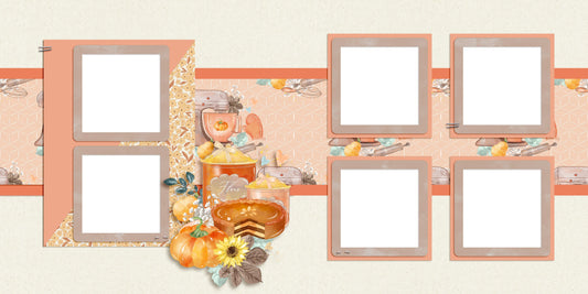 Thankful for Baking - EZ Digital Scrapbook Pages - INSTANT DOWNLOAD