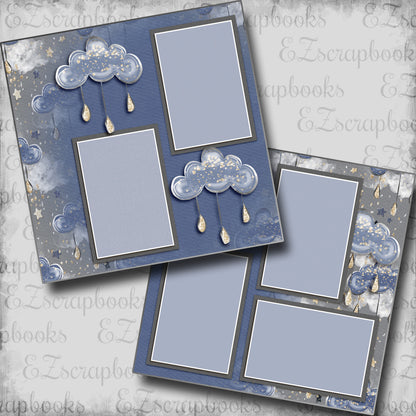 Baby Boy Clouds - 5434 - EZscrapbooks Scrapbook Layouts Baby