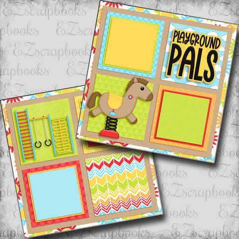 Playground Pals - 5554 - EZscrapbooks Scrapbook Layouts Outside Play, playground